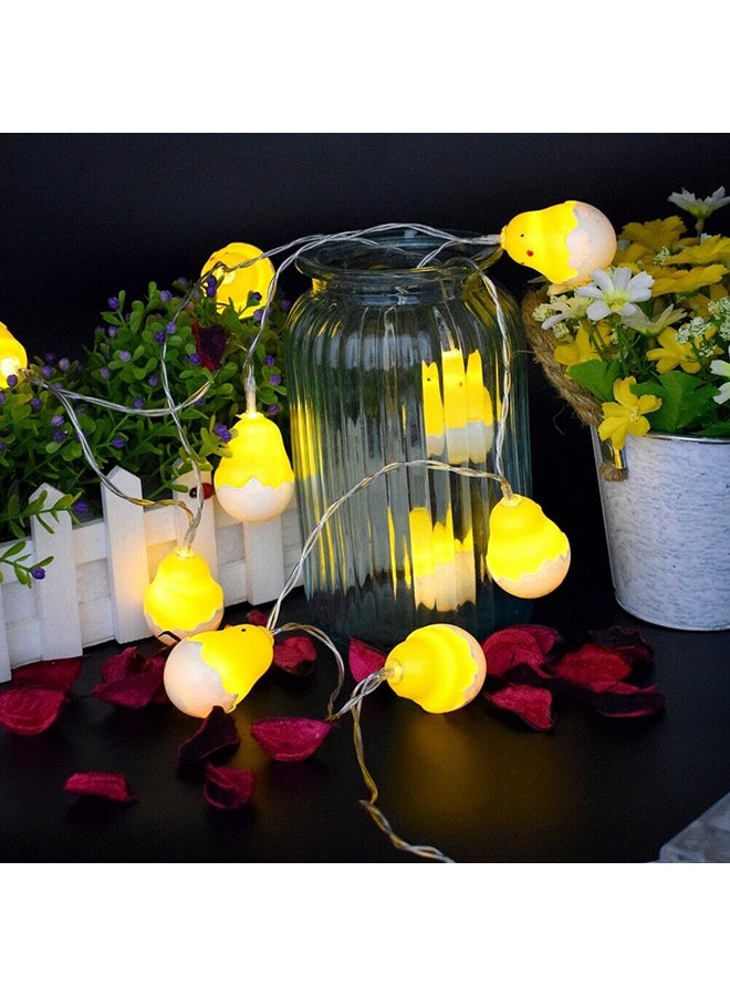 فريت شريط إضاءة بتصميم مصابيح تقليدية للتعليق من 10 مصابيح LED أصفر 1.2متر - Image 3