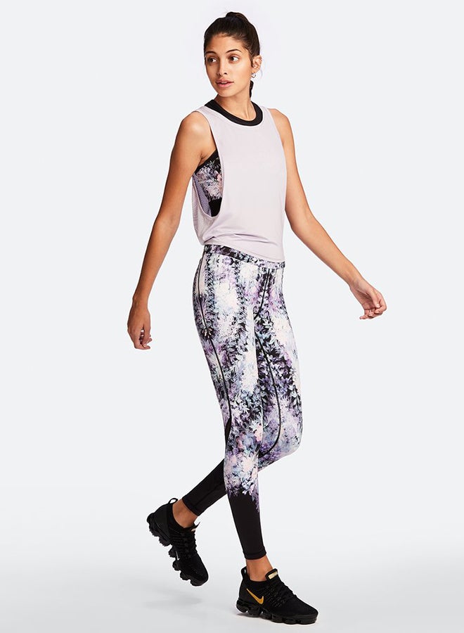 Floral Pattern Printed Captain Ankle Tight Future Floral
