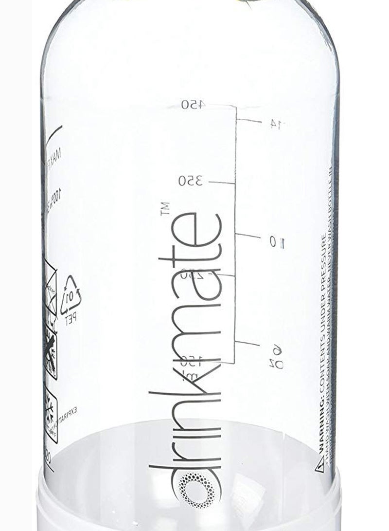 درينك مايت زجاجة لصنع الصودا في المنزل سعة 1 لتر BB-09W أبيض/ شفاف - Image 3