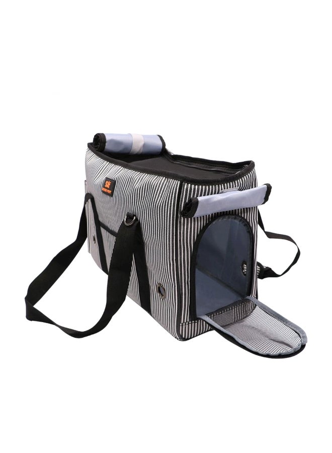 Portable Pet Carrier Bag Grey/Black - Image 1
