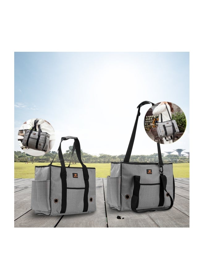 Portable Pet Carrier Bag Grey/Black - Image 2