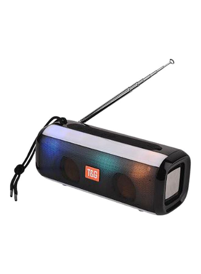 T&G Portable Bluetooth Outdoor Speaker With LED Flash Light Black 
