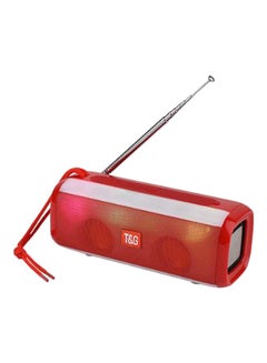 T&G Portable Bluetooth Outdoor Speaker With LED Flash Light Red 