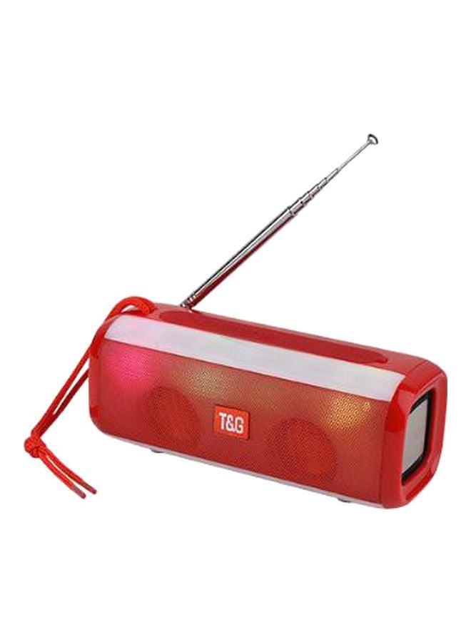 T&G - Portable Bluetooth Outdoor Speaker With LED Flash Light Red - Image 1