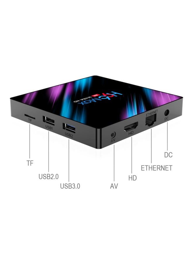 Generic - H96 Max Smart 4K Android TV Box With Remote Control LU-V6138UK Black - Image 1