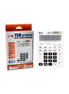 M&G 12-Digit Electronic Calculator White 