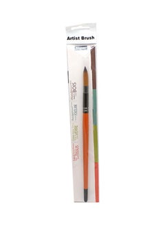El Manar Round Brush - Size 18 Orange/Silver/Yellow 