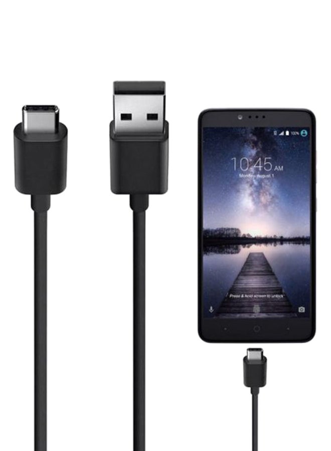 Type-C Data Sync And Charging Cable Black