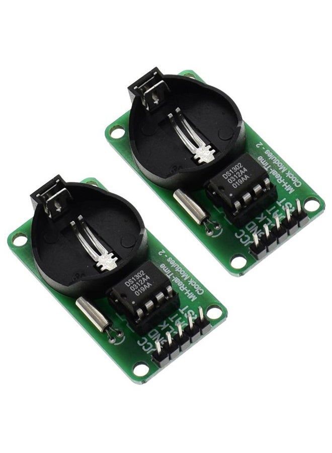 Vicactus 2-Piece Real Time Clock Module Set For Arduino CR2032 Green/Black  - Image 1