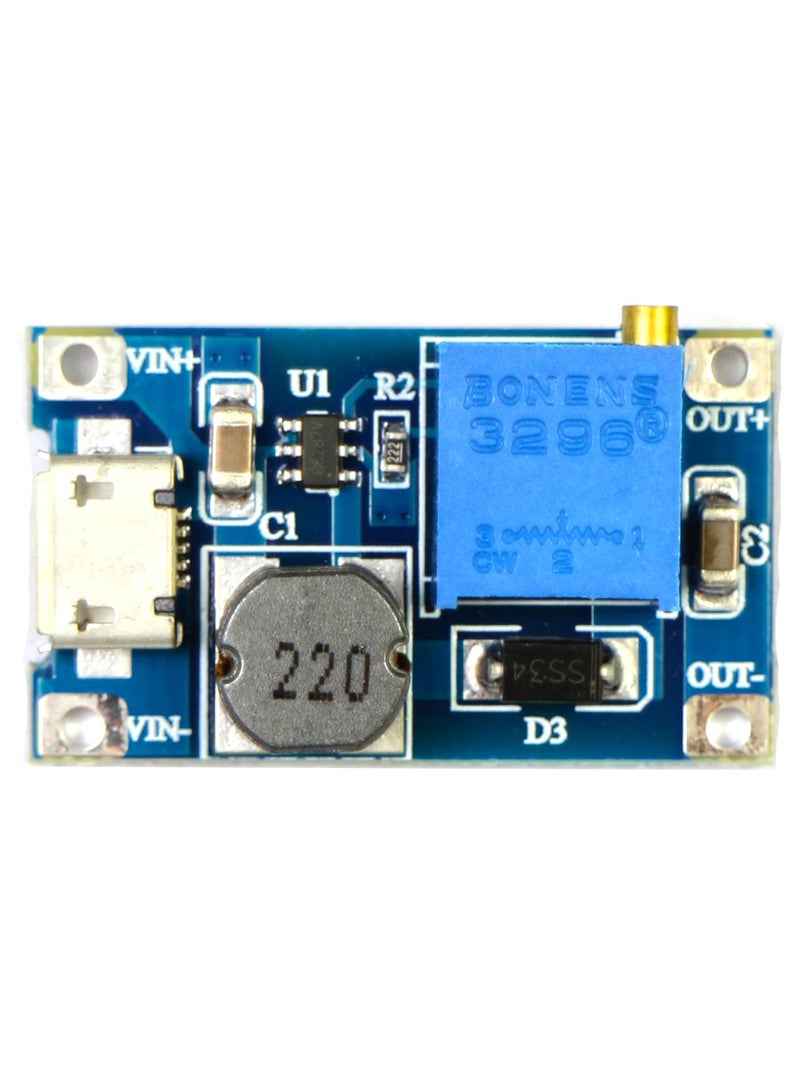 2-Piece Regulator Step Up Boost Board Set For Arduino Multicolour