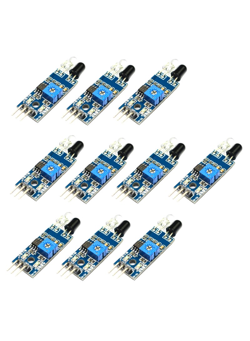 Vicactus - 10-Piece IR Infrared Obstacle Avoidance Sensor Module Set Multicolour - Image 1