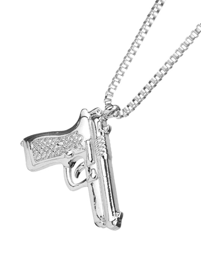 Hip-Hop Gun Shaped Pendant Necklace - Image 2