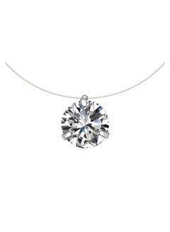 Fish Line Zircon Pendant Necklace