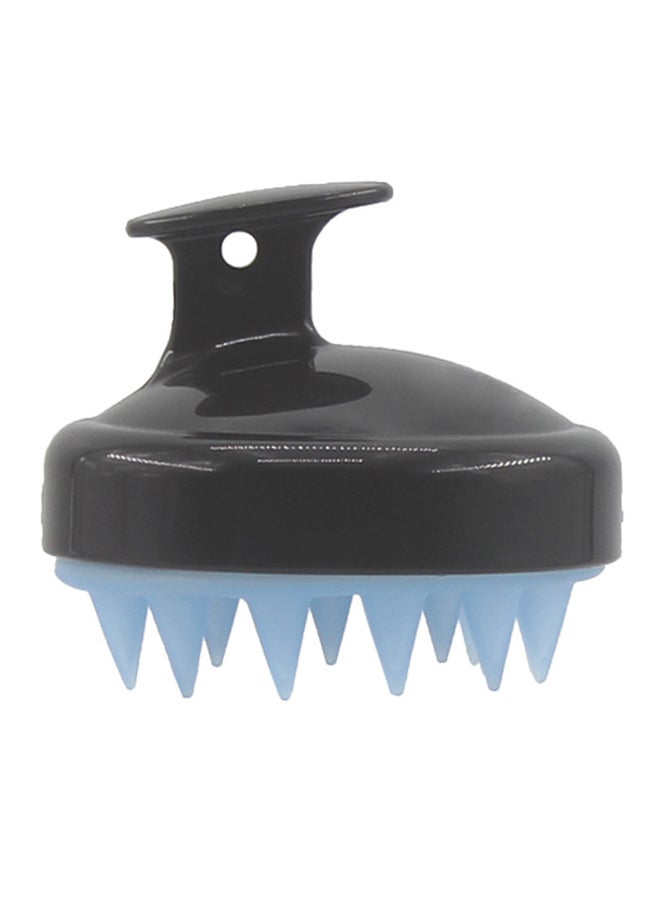 ECORET Silicone Head Shampoo Scalp Massage Brush Black/Blue 8X8X7cm  - Image 1