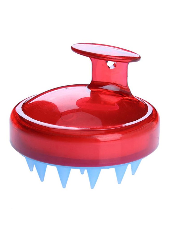 ECORET Silicone Head Shampoo Scalp Massage Brush Red/Blue 8X8X7centimeter - Image 1