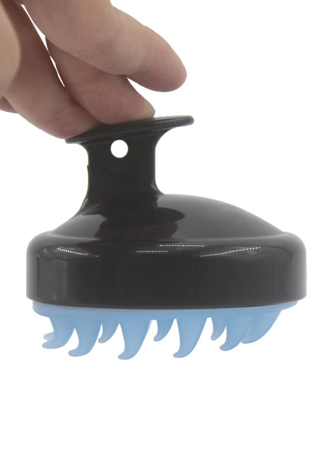 ECORET Silicone Head Shampoo Scalp Massage Brush Black/Blue 8X8X7cm  - Image 3