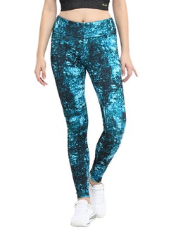 Printed Design Legging Blue