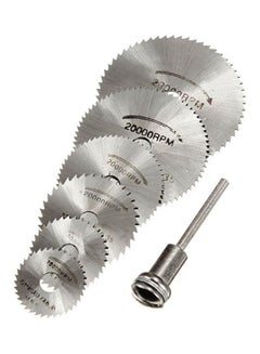 Generic 7-Piece Rotary Circular Saw Blade Set Silver 5x3.2cm 