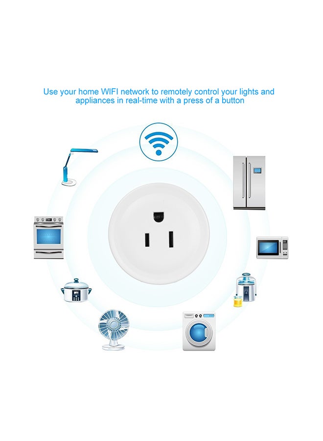 Generic Mini Smart WiFi Socket Remote Control Plug White 56grams  - Image 2