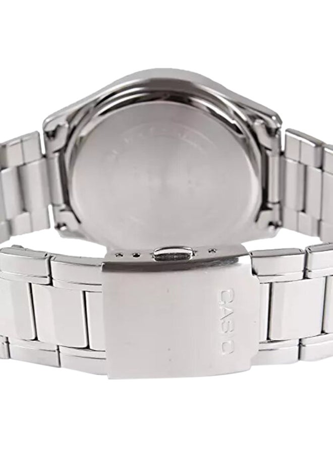 كاسيو ساعة يد إنتايسر كرونوغراف طراز MTP-1374D-1A - قياس 35 مم - فضي للرجال - Image 3