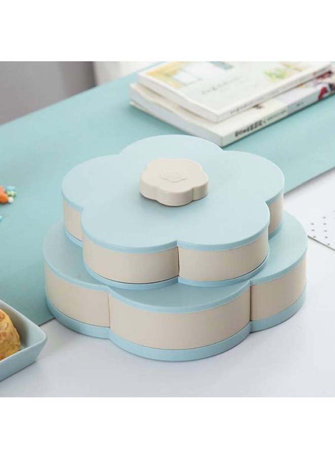 Liying Rotating Fruit Storage Box Blue 13x27x27cm - Image 3