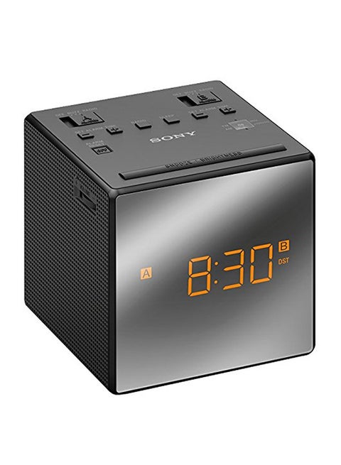 2-In-1 Digital Radio Alarm Clock Black 20cm