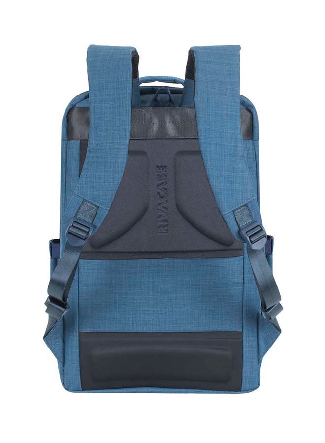 RivaCase Solid Pattern Laptop Backpack Blue - Image 2