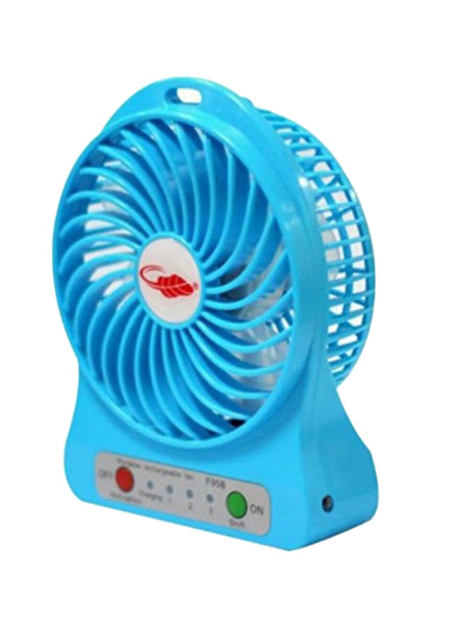Generic Mini Portable USB Rechargeable Fan Blue 