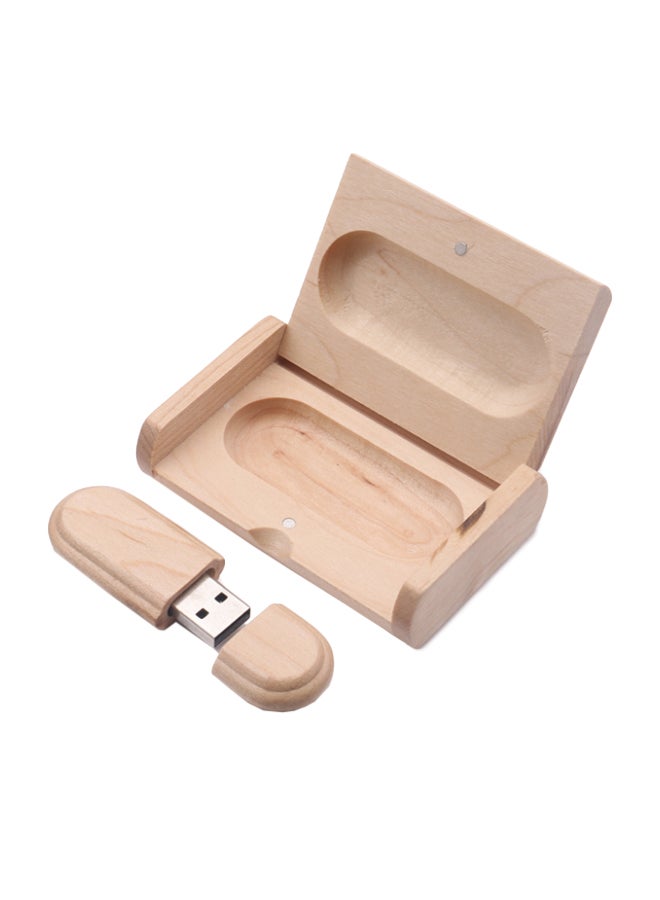 Wooden USB Flash Drive A76800 Beige - Image 1