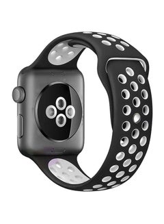 Replacement Sports Watch Band For Apple Black/White