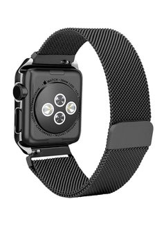 Milanese Loop Magnetic Smart Watch Band For Apple Black