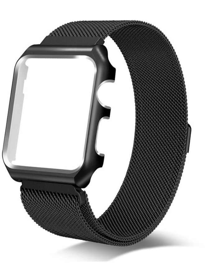 Generic - Milanese Loop Magnetic Smart Watch Band For Apple Black - Image 1