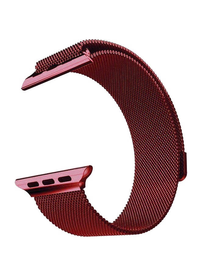 Generic - Milanese Loop Smart Watch Band For Apple Red - Image 1