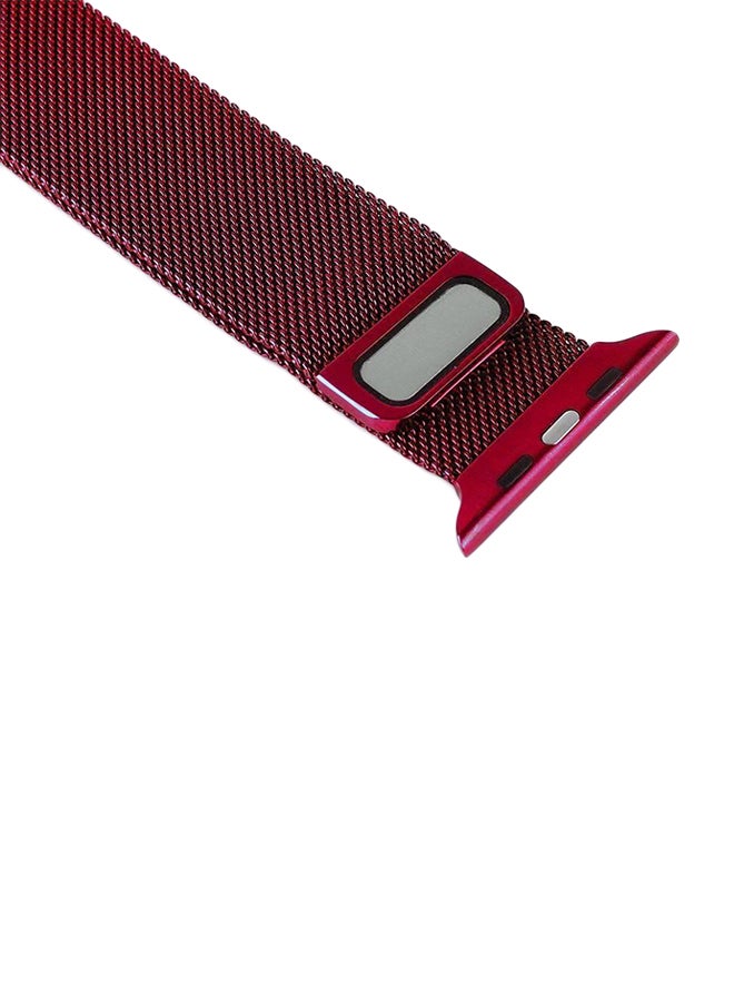 Generic - Milanese Loop Magnetic Smart Watch Band For Apple Red - Image 1