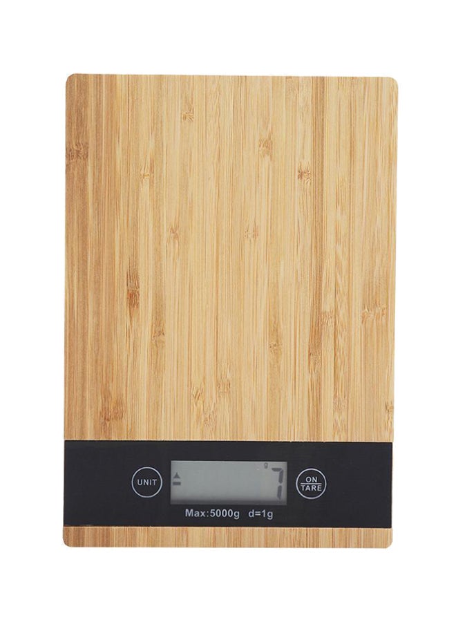 Oshar Bamboo Kitchen Digital Weighing Scale Beige 16centimeter - Image 1