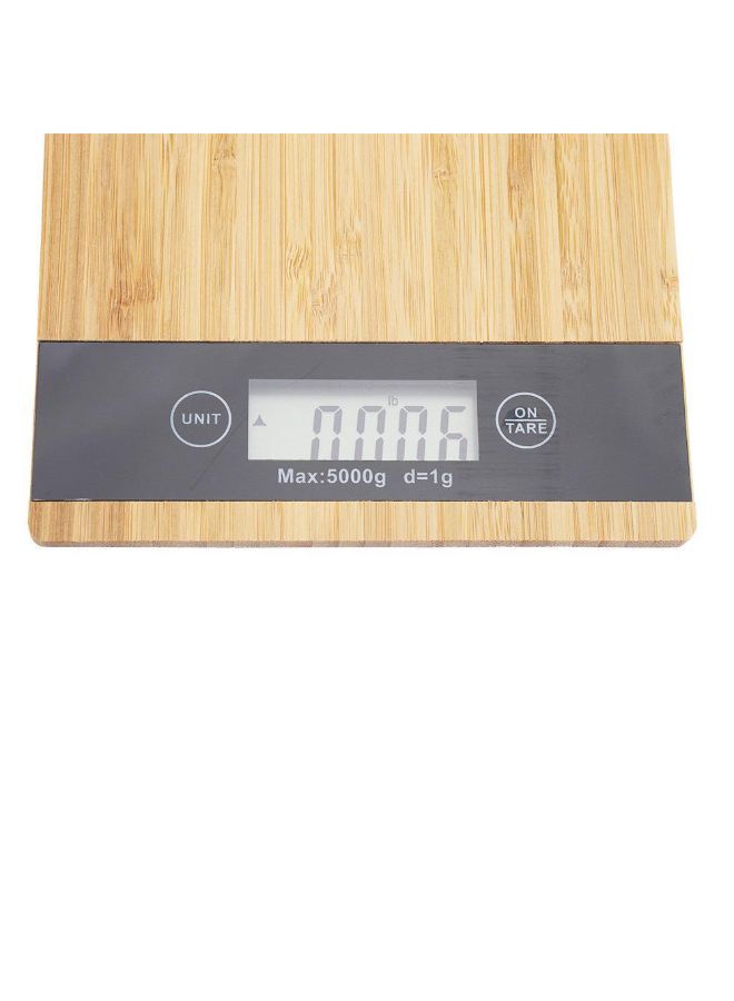 Oshar Bamboo Kitchen Digital Weighing Scale Beige 16centimeter - Image 2
