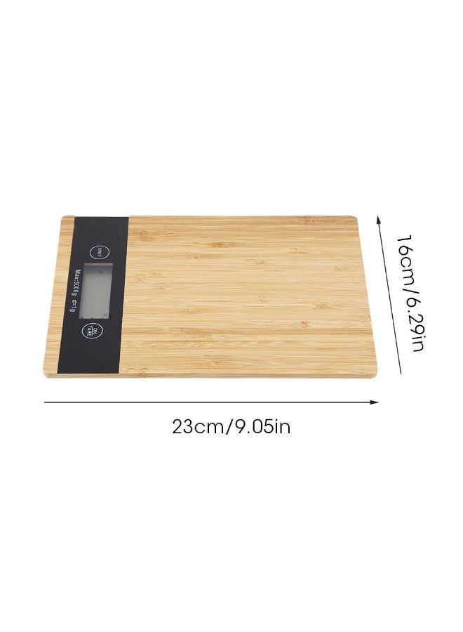 Oshar Bamboo Kitchen Digital Weighing Scale Beige 16centimeter - Image 4
