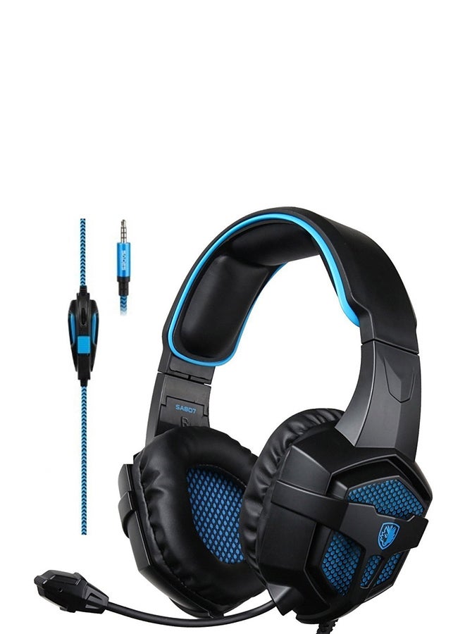 ساديس سماعة رأس ستيريو سلكية بتصميم يغطي الأذن مزودة بميكروفون للألعاب - Image 1