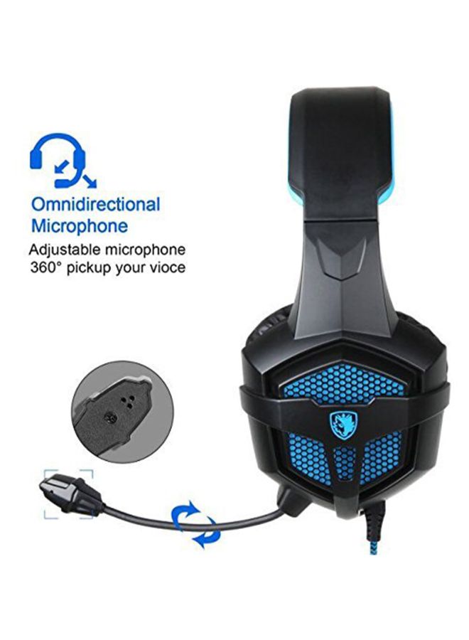 ساديس سماعة رأس ستيريو سلكية بتصميم يغطي الأذن مزودة بميكروفون للألعاب - Image 4