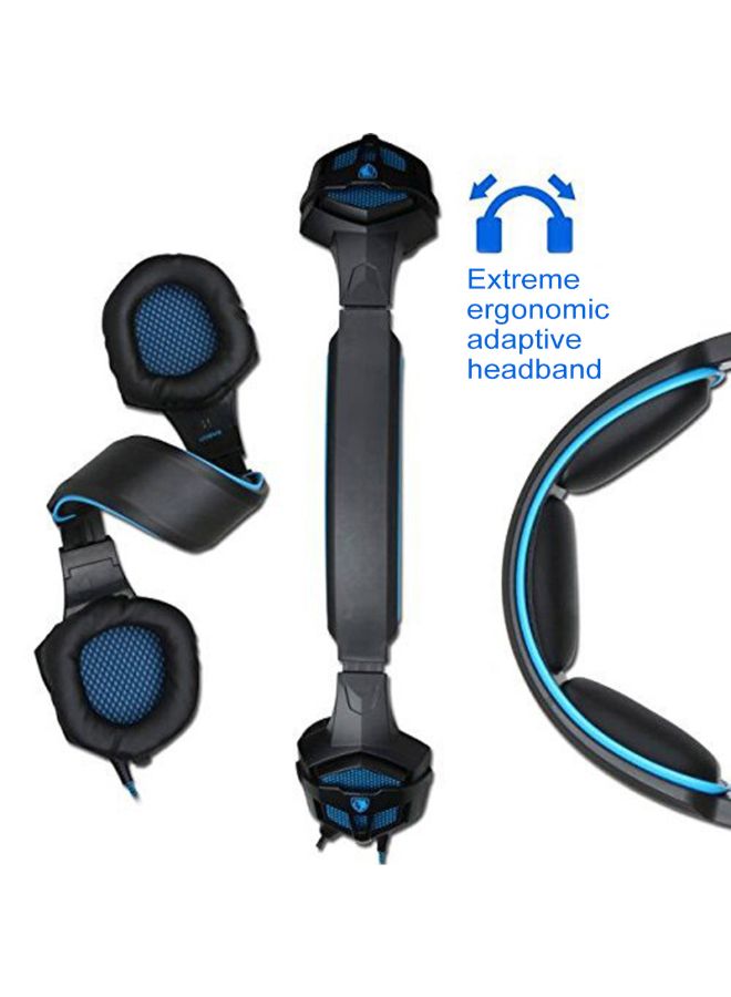 ساديس سماعة رأس ستيريو سلكية بتصميم يغطي الأذن مزودة بميكروفون للألعاب - Image 5