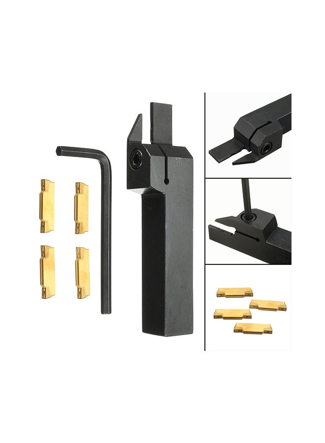 6-Piece Lathe Turning Tool Set Black/Gold 4.72 x 1.18 x 1.18inch  - Image 2