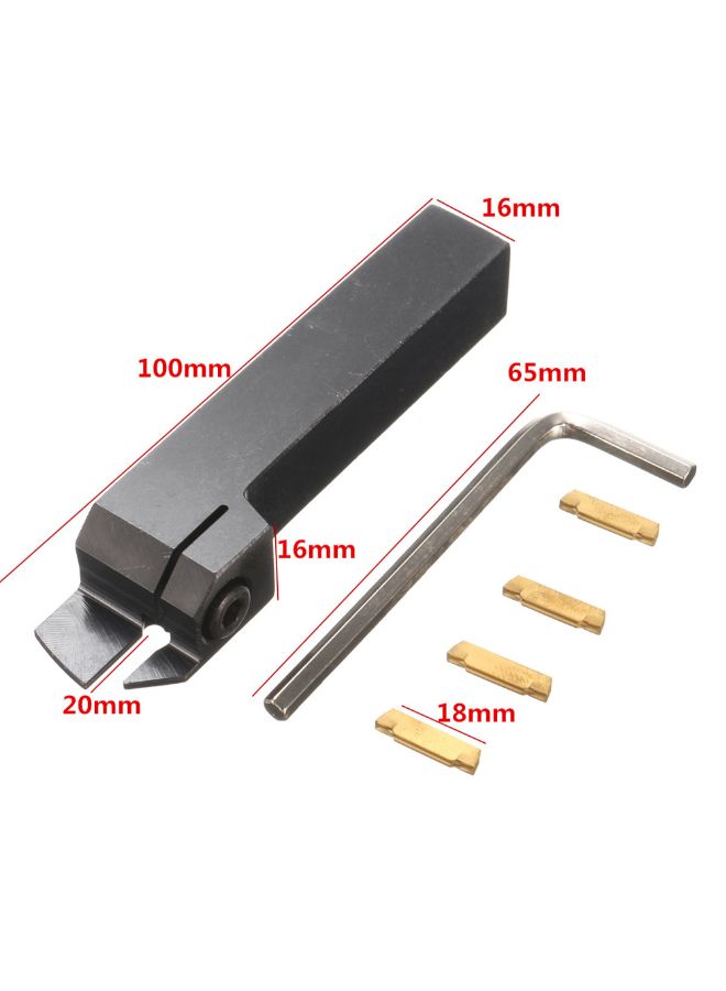 6-Piece Lathe Turning Tool Set Black/Gold 4.72 x 1.18 x 1.18inch  - Image 3