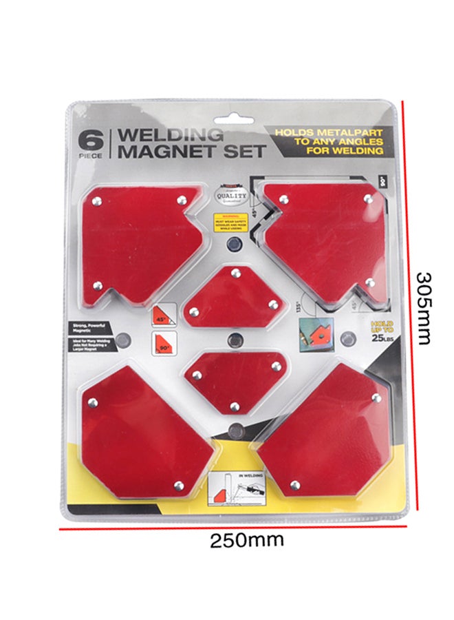 Generic 6-Piece Magnetic Triangulation Positioner Welding Accessory Red 12 x 9.84 x 0.78inch  - Image 2