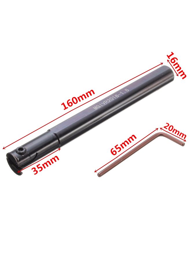 Lathe Grooving Cut-Off Tool Holder And Wrench Black/Brown 6.69 x 1.18 x 1.18ininch  - Image 3