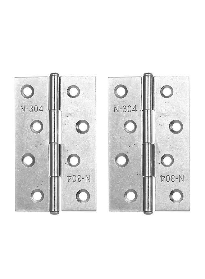 Generic 2-Piece Hinge For Cabinet Cupboard Silver 4.4 x 3.2 x 0.6 cminch  - Image 1