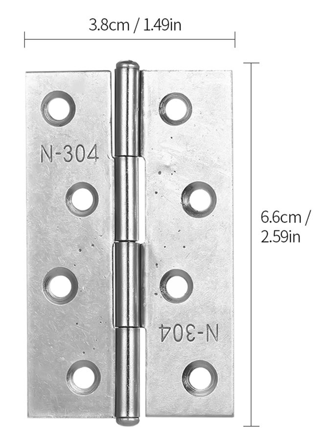 Generic 2-Piece Hinge For Cabinet Cupboard Silver 4.4 x 3.2 x 0.6 cminch  - Image 2