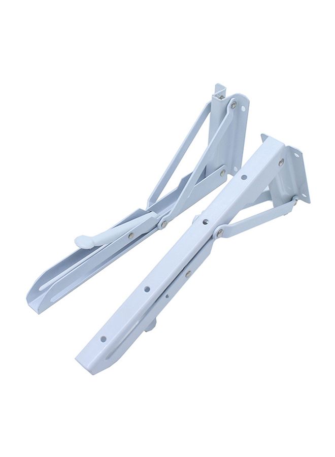 Generic 2-piece Folding Shelf Bracket Wall Mount White 1.192kg  - Image 1
