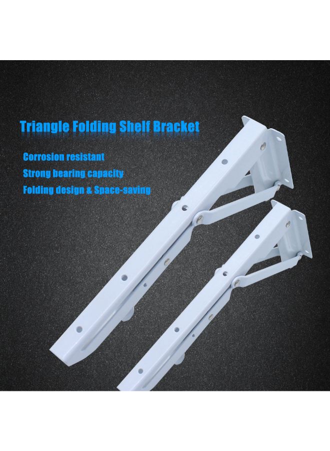 Generic 2-piece Folding Shelf Bracket Wall Mount White 1.192kg  - Image 5