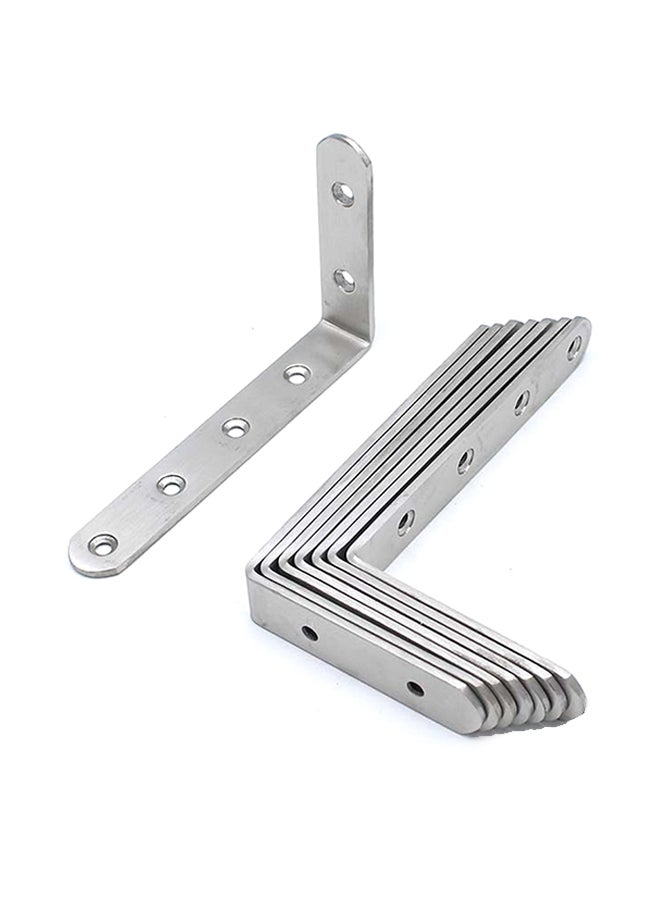 4-Piece Corner Brace Angle Bracket Silver 0.297kg - Image 2