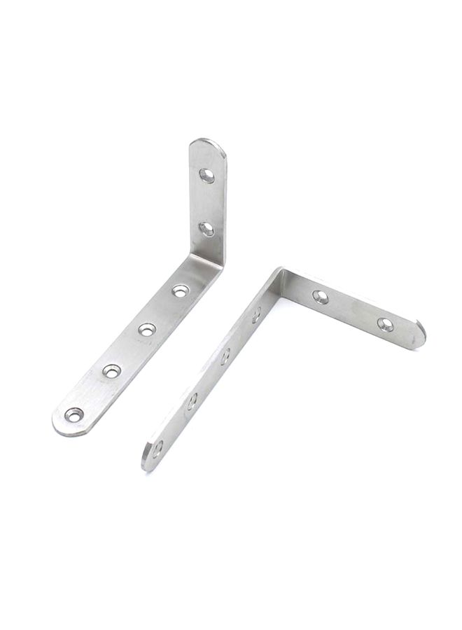 4-Piece Corner Brace Angle Bracket Silver 0.297kg - Image 3